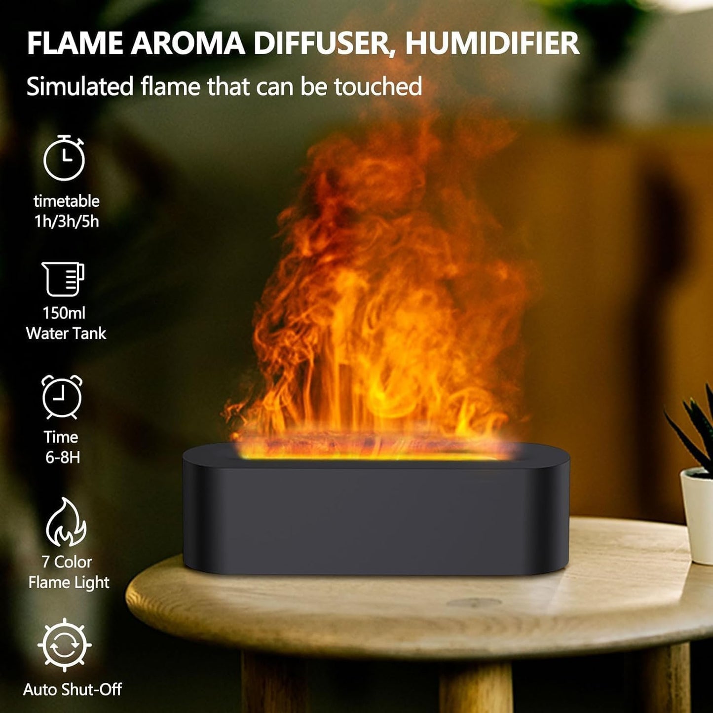 Esfyre Essential Oil Aroma Diffuser Flame Air Humidifier